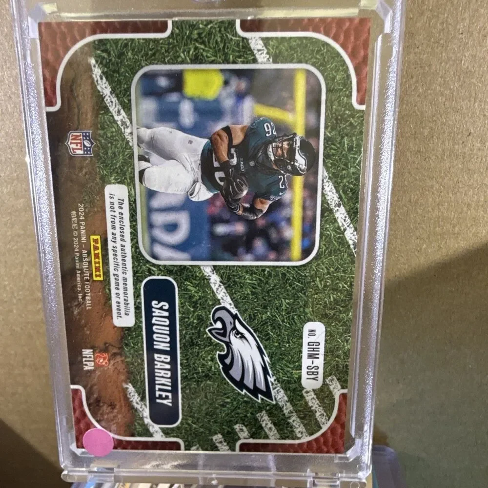 2024 Panini Absolute Saquon Barkley Ground Hoggs Materials MEM #GHM-SBY /250